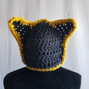 Spooky Squishy Cat Ear Hat Handmade Crochet